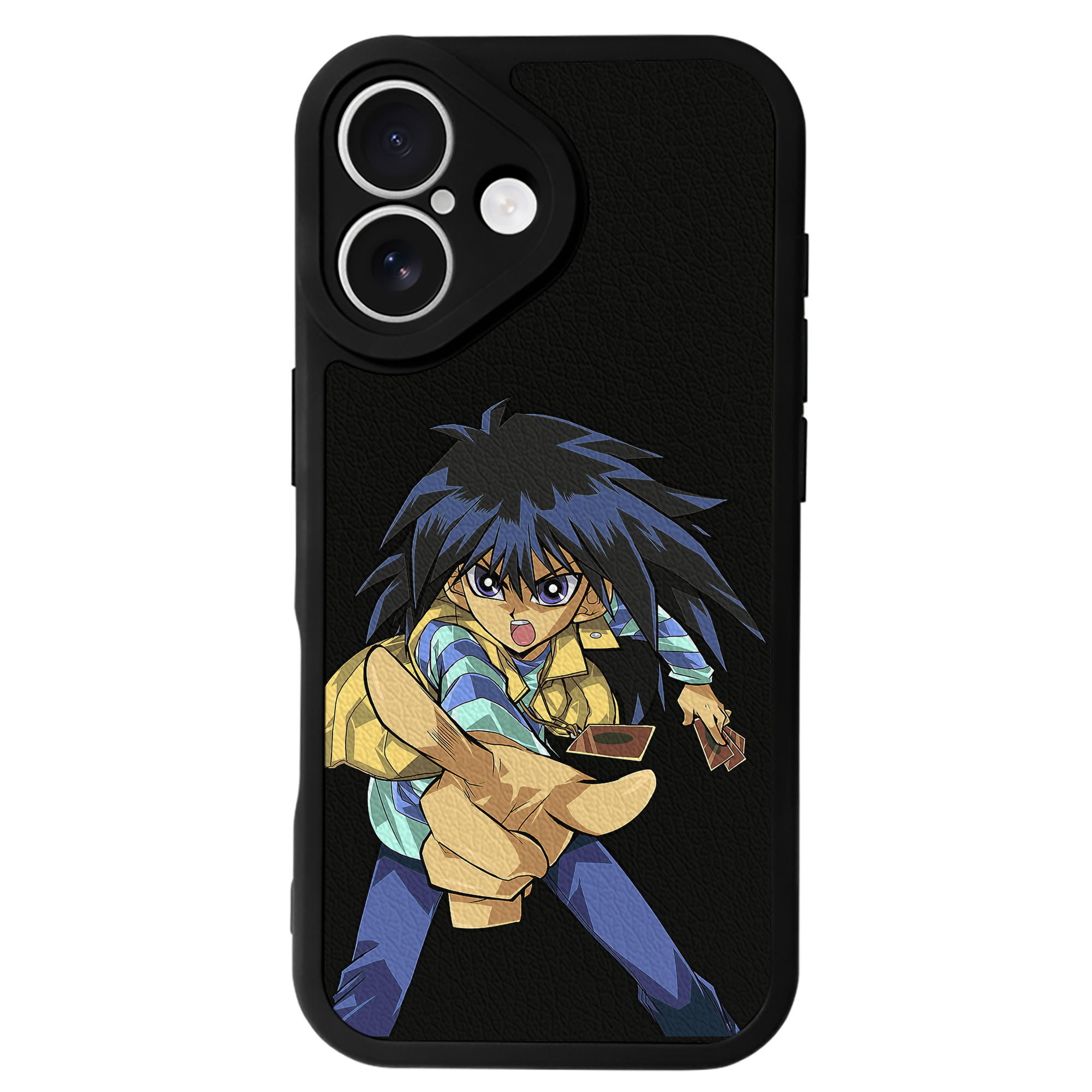 （画像用） 遊☆戯☆王 Yu-Gi-Oh! 【iPhone 16シリーズ対応】シリコンスマホケース（レザー調） 材質：シリコン